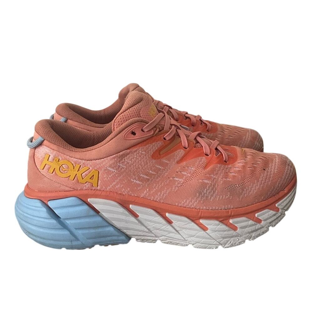 HOKA One One Gaviota 4 Womens 10B Shell Coral Running Shoes
